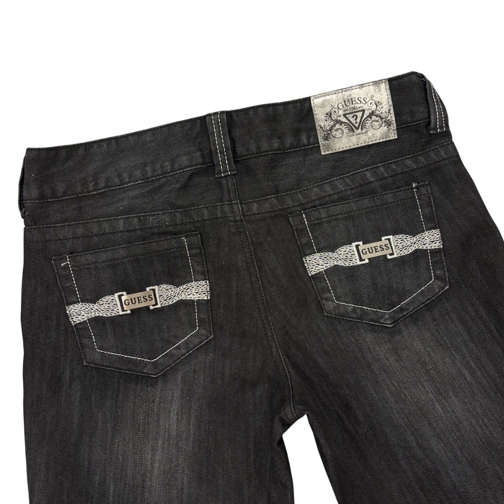Guess Y2K Style McBling Bootcut Jeans Women's Size 29 (Fits 31x33.5) Dark Wash